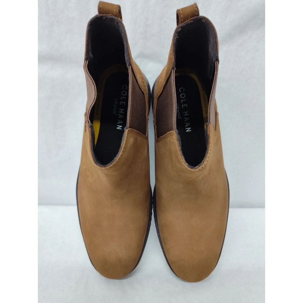 Cole Haan Men's Grand Plus Chelsea‎ Suede Boots C38789 Lumber Java Sz 10.5
